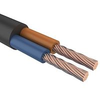 Кабель силовой ПВС 2x1,0 ГОСТ черный картинка 